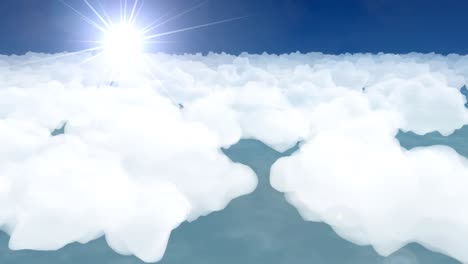 Fliegen-über-Wolken-Abstrakte-Cartoon-Flugzeug-Flugzeug-Himmel-Stratosphäre-4k